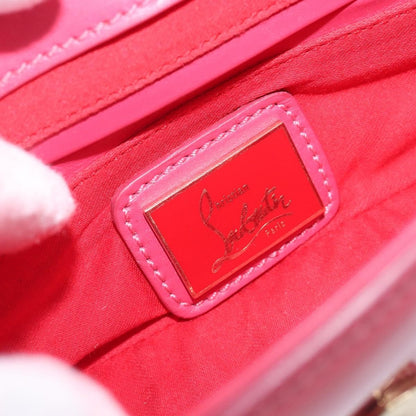 Christian Louboutin Sweet Charity Spiked Leather, Pink, Leather, Crossbody Bag