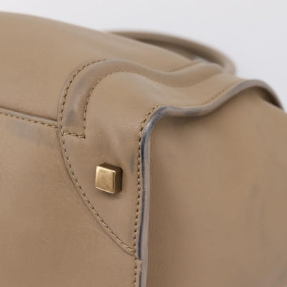 Celine Shopper Luggage Leather, Beige, Leather, Handbag