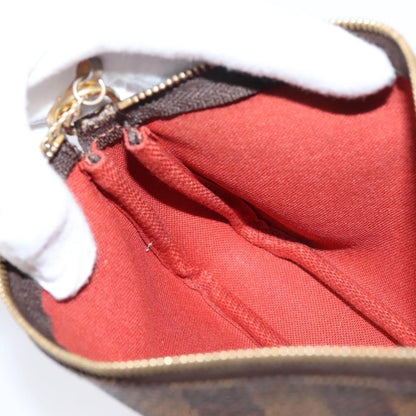 Louis Vuitton Mini pochette accessoires Damier Canvas, Brown, Canvas, Clutch