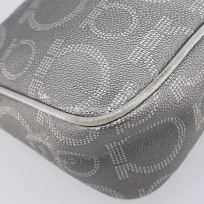 Salvatore Ferragamo Gancini Leather, Silver, Leather, Crossbody Bag