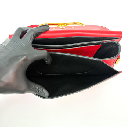 Valentino Garavani Supervee Leather, Red, Leather, Crossbody Bag