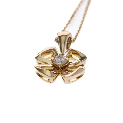 Bvlgari Fiorever Pendant 18K Rose Gold with Ruby and Diamonds, Gold, Pink Gold, Necklace