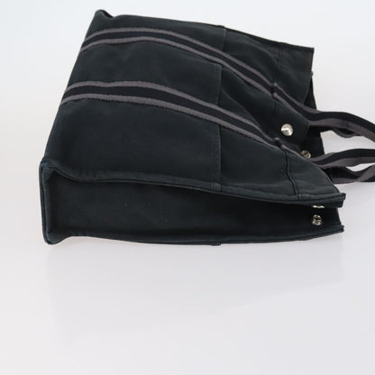 Hermes Fourre Tout Tote Canvas, BLACK, CANVAS, Handbag