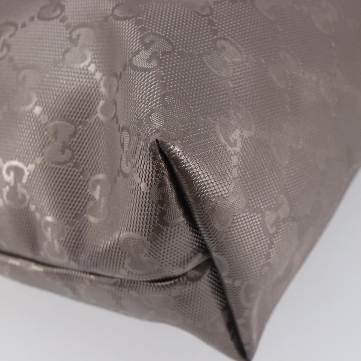 Gucci Tote GG Imprime, Silver, Canvas, Tote Bag