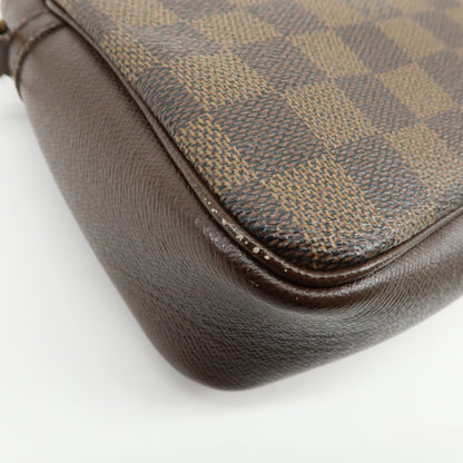 Louis Vuitton Trousse Make Up Damier, Brown, Canvas, Clutch