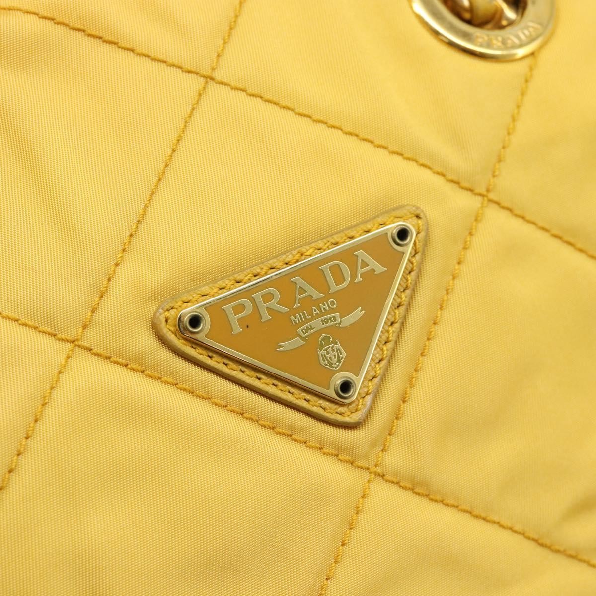 Prada Re-Edition 1995 Chain Quilted Re-Nylon, Yellow, Nylon, Tote Bag