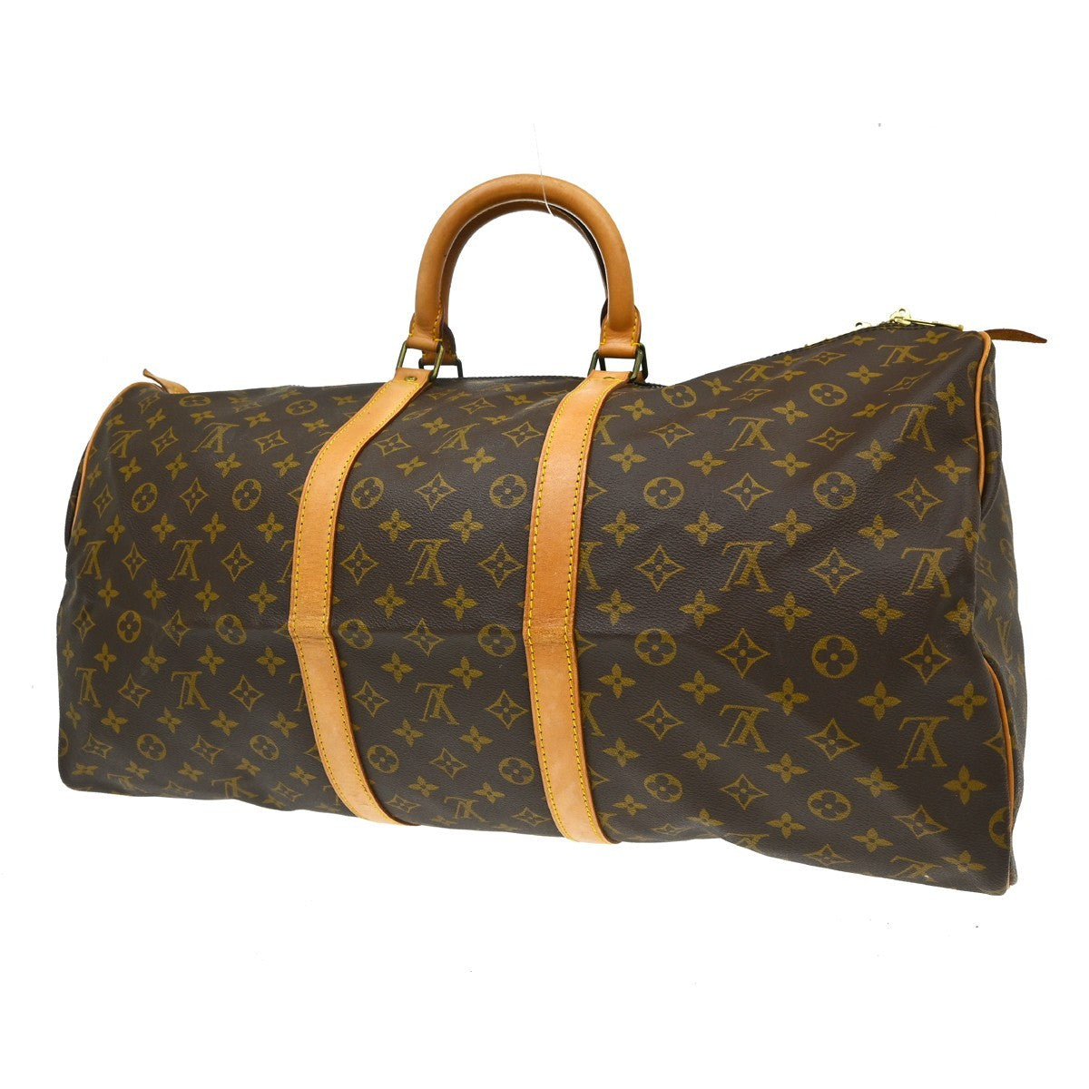 Louis Vuitton Keepall Monogram, Brown, Canvas, Travel Bag