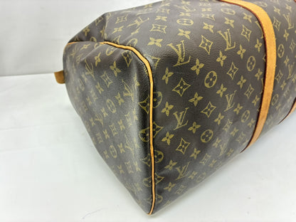 Louis Vuitton Keepall Canvas, Brown, Canvas, Travel Bag