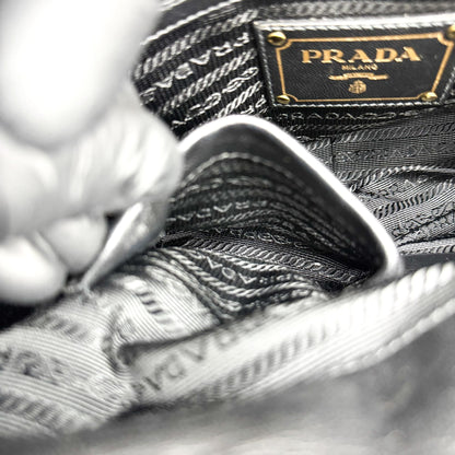 Prada Gaufre Nappa Leather, Black, Nylon, Tote Bag