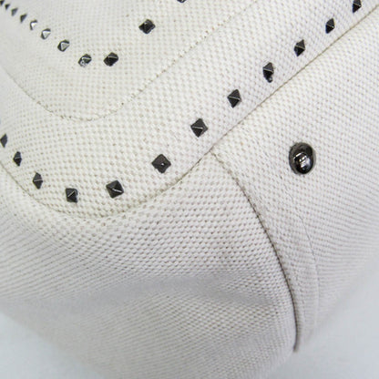 Valentino Garavani Atelier 01 Studded Canvas, Red, Canvas, Tote Bag