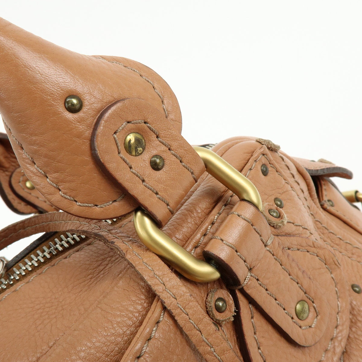 Chloe Paddington Leather, Brown, Leather, Tote Bag