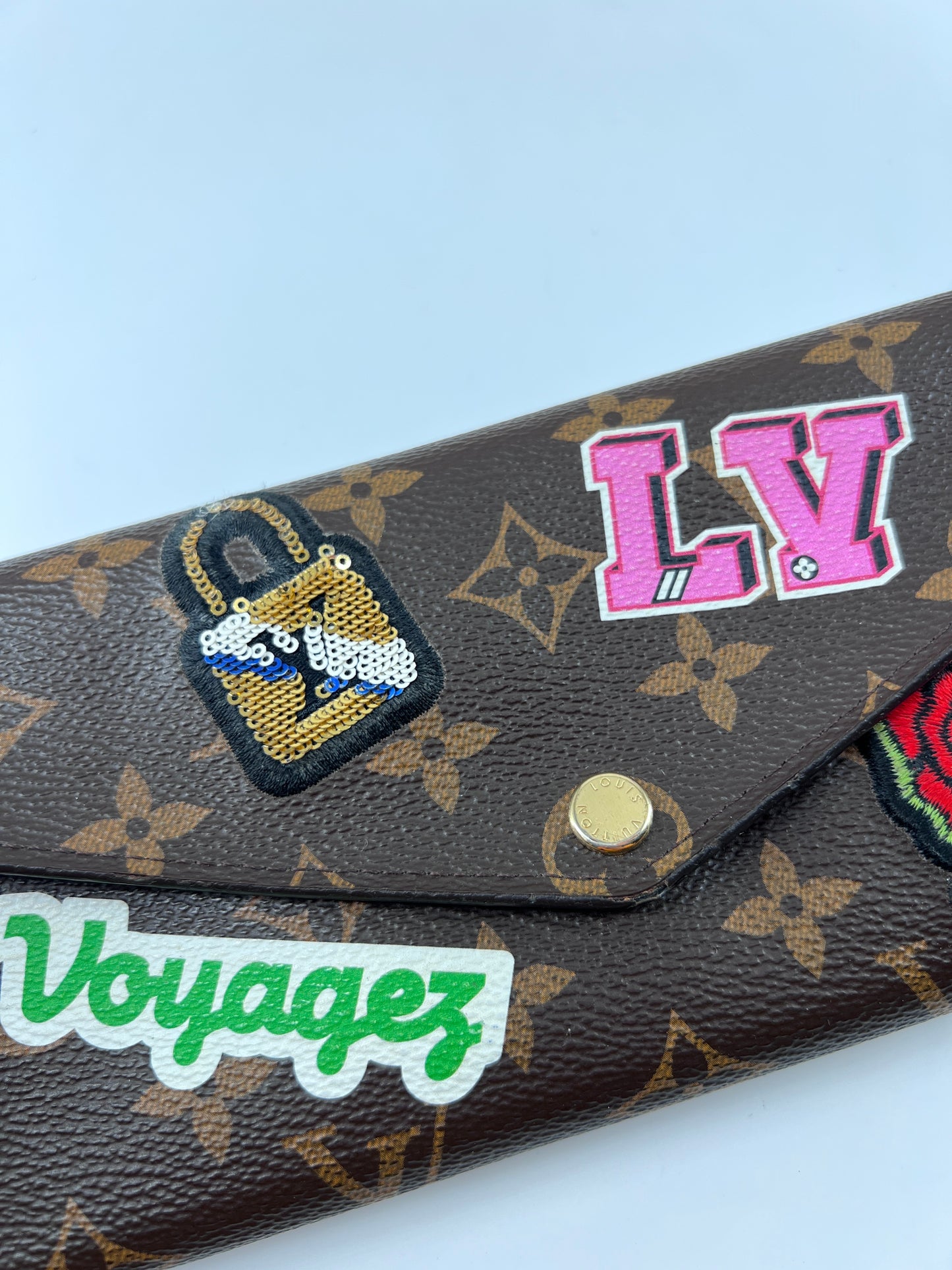 Louis Vuitton Portefeuille Sarah Wallet Monogram Empreinte, BROWN, CANVAS, Wallets