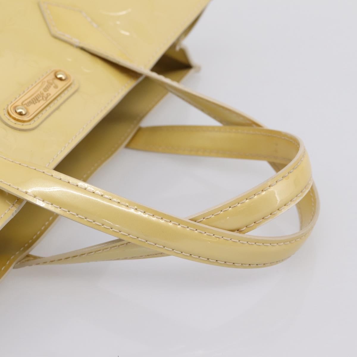 Louis Vuitton Wilshire Monogram Vernis, Yellow, Patent Leather, Handbag