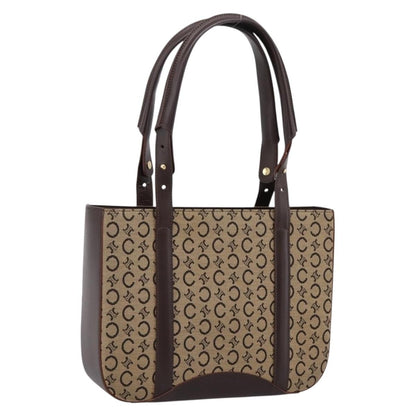 Celine C Macadam Canvas and Leather, Beige, Canvas, Tote Bag