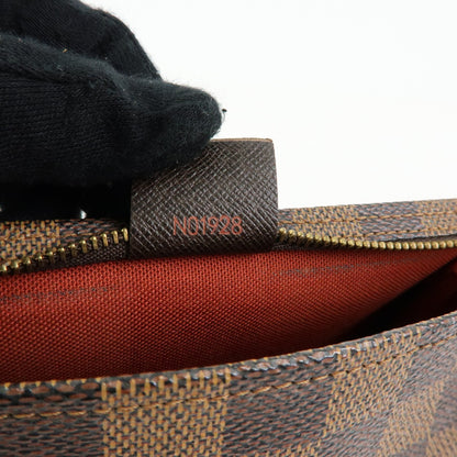 Louis Vuitton Trousse Make Up Damier, Brown, Canvas, Clutch