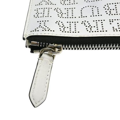 Burberry Zip Clutch Leather, White, Leather, Clutch