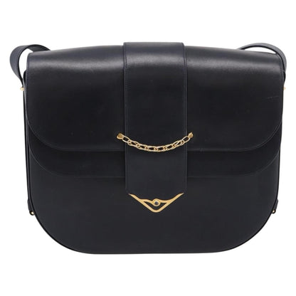 Cartier Sapphire Line Leather, Black, Leather, Shoulder Bag
