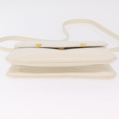 Gucci Shoulder Leather, White, Leather, Shoulder Bag
