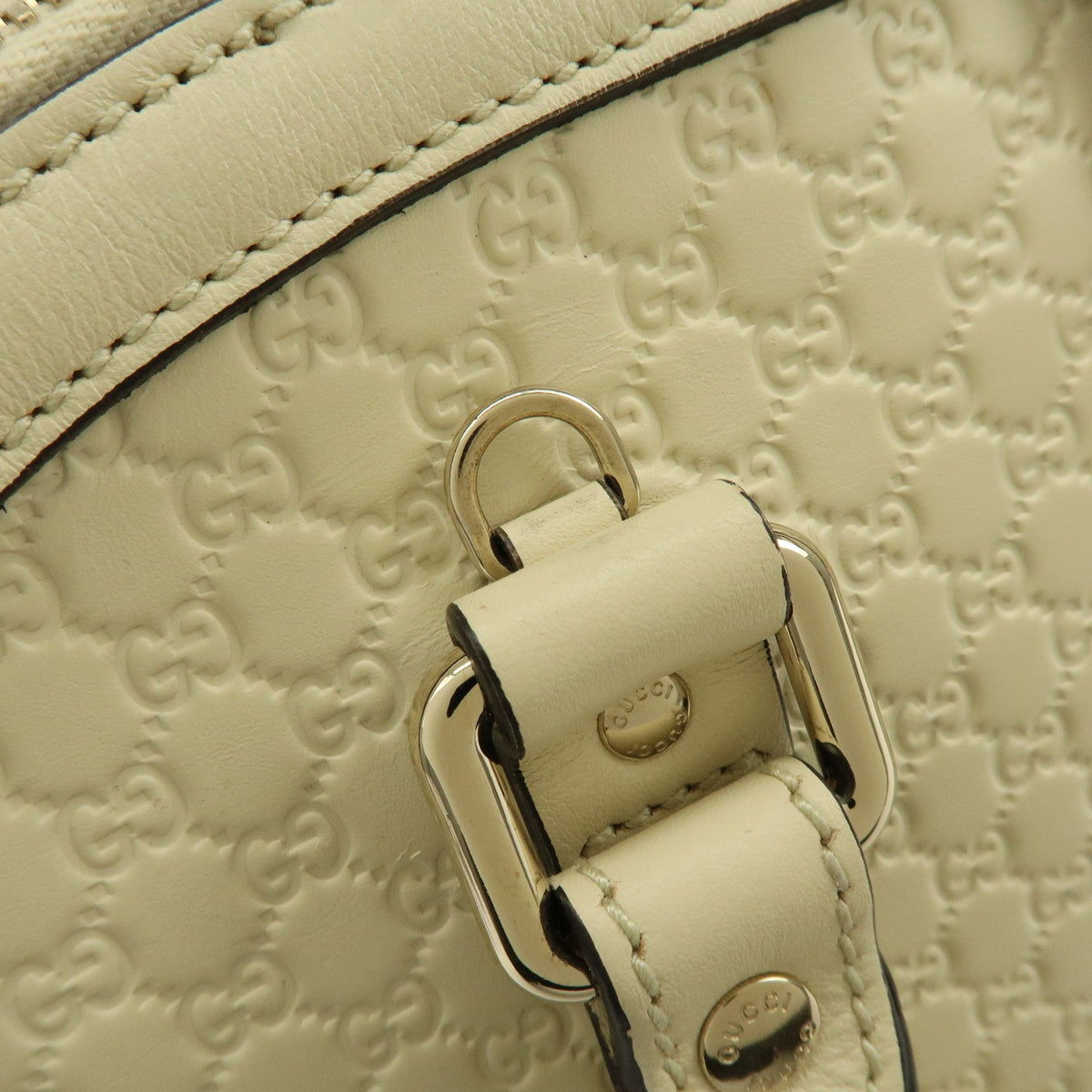 Gucci Convertible Dome Satchel Microguccissima Leather, Beige, Leather, Handbag