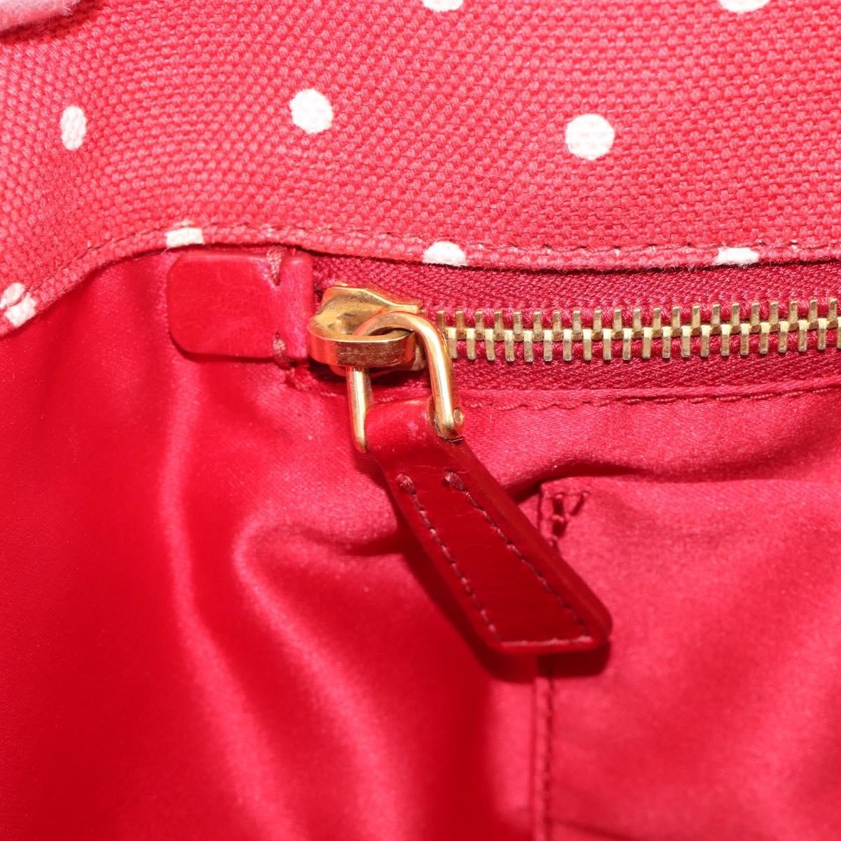 Miu Miu Beau Top Handle Leather, Red, Canvas, Handbag