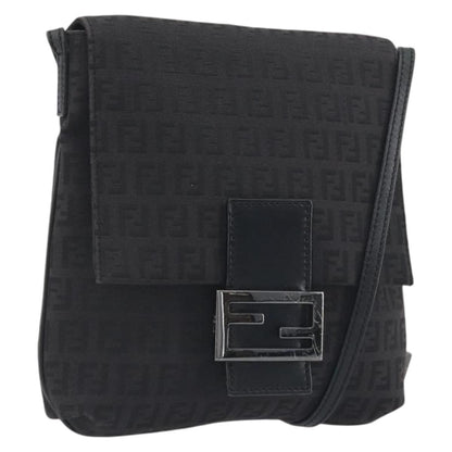 Fendi Zucchino Canvas, Black, Canvas, Handbag