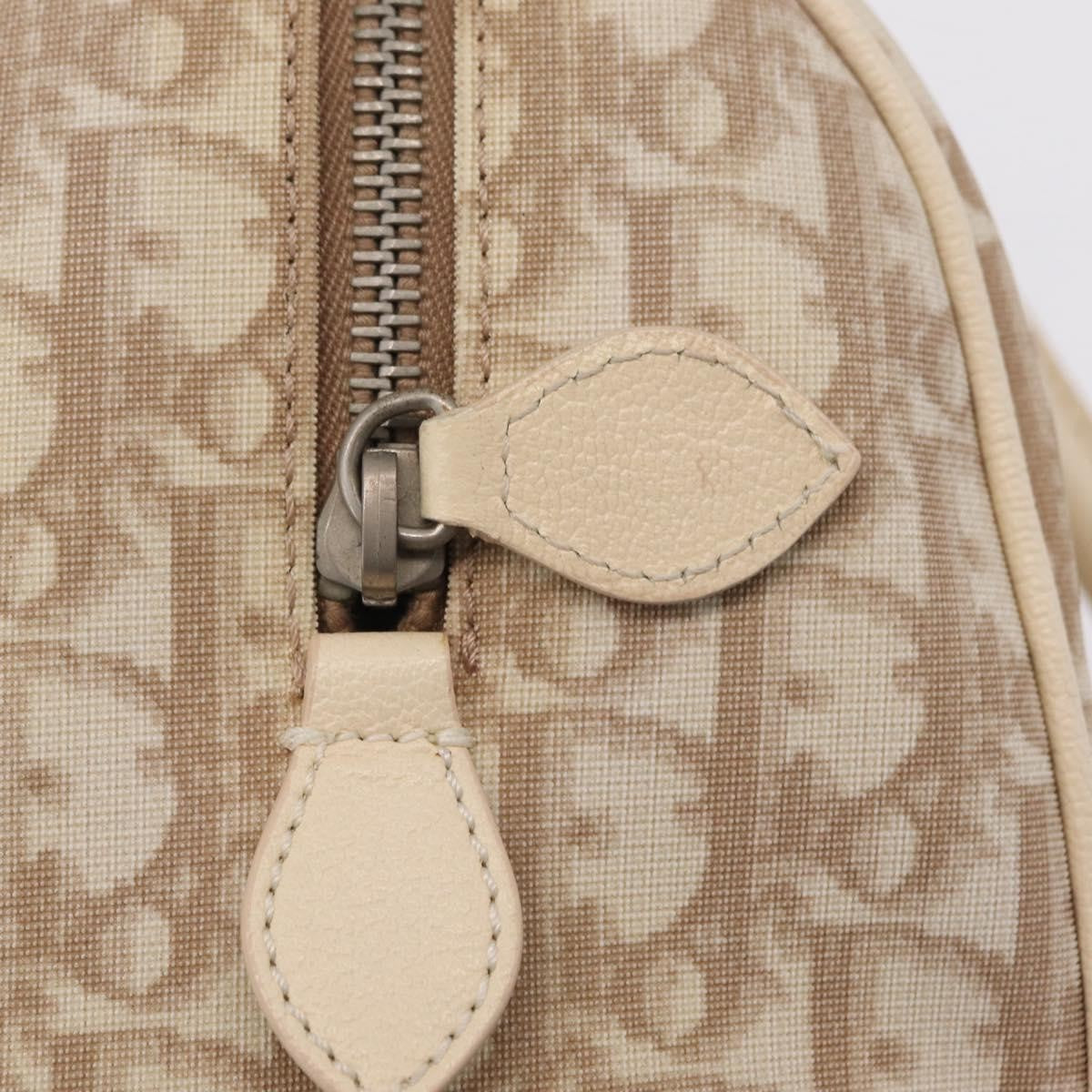 Christian Dior Vintage Boston Diorissimo Canvas, Beige, Canvas, Handbag