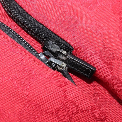 Gucci Double Pocket Zip Hobo GG Canvas, Red, Canvas, Shoulder Bag