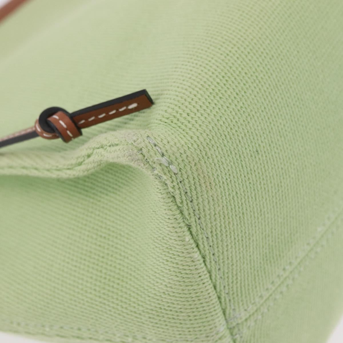 Loewe Cushion Canvas, Green, Canvas, Tote Bag