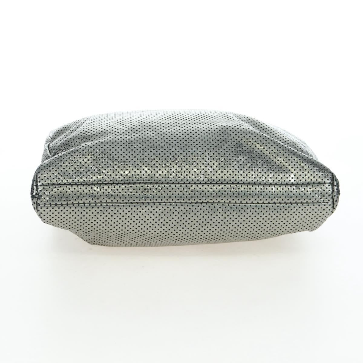 Chanel Drill Perforated Leather, Silver, Leather, Tote Bag