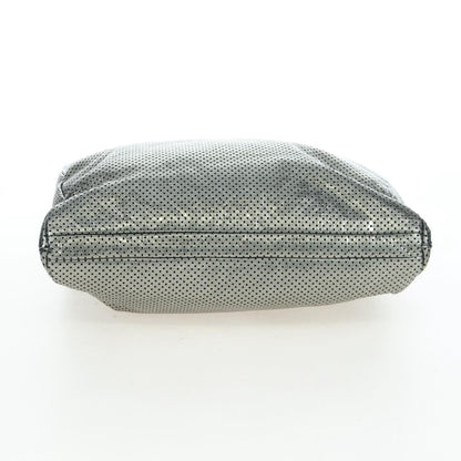 Chanel Drill Perforated Leather, Silver, Leather, Tote Bag