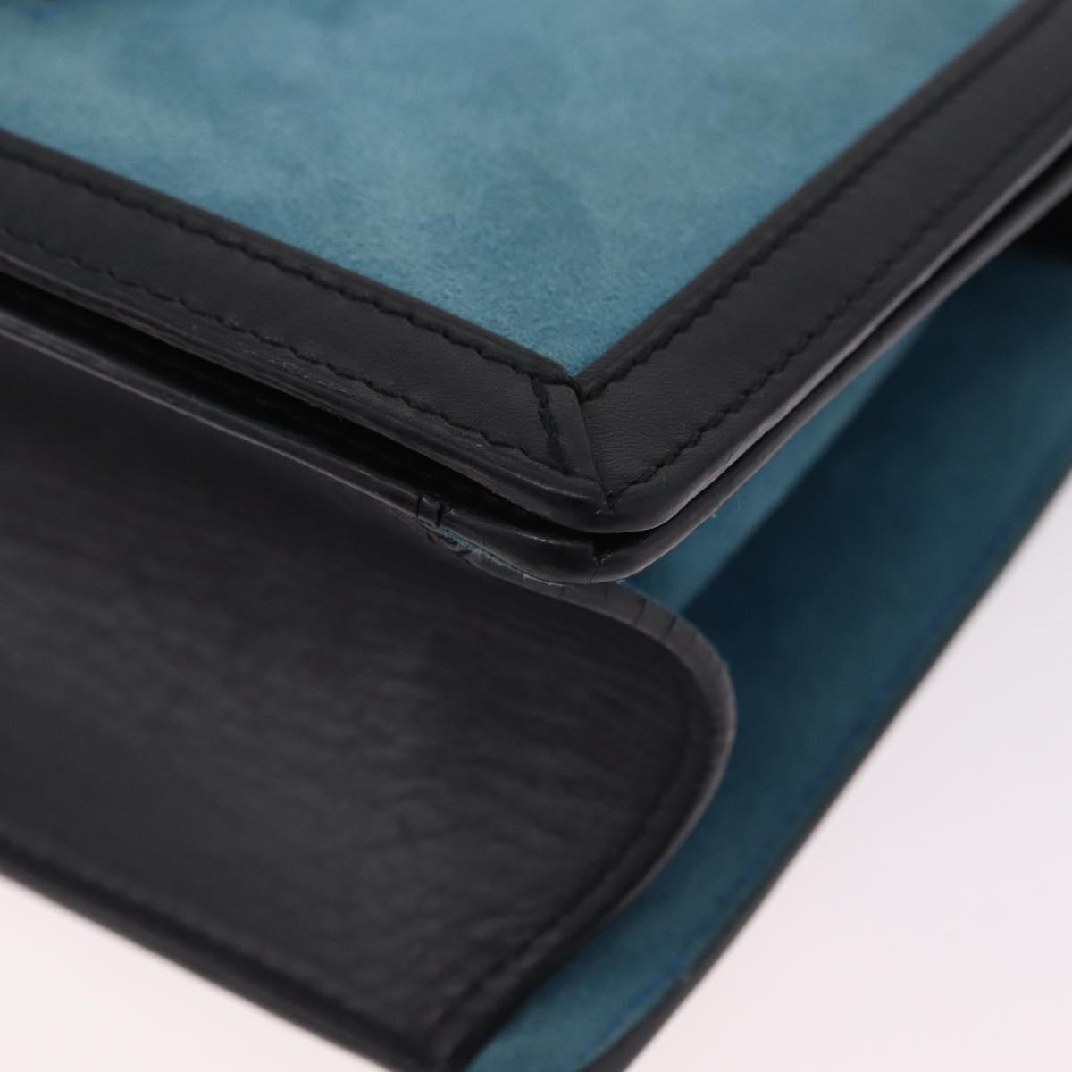 Loewe Barcelona Suede with Leather, Blue, Suede, Shoulder Bag