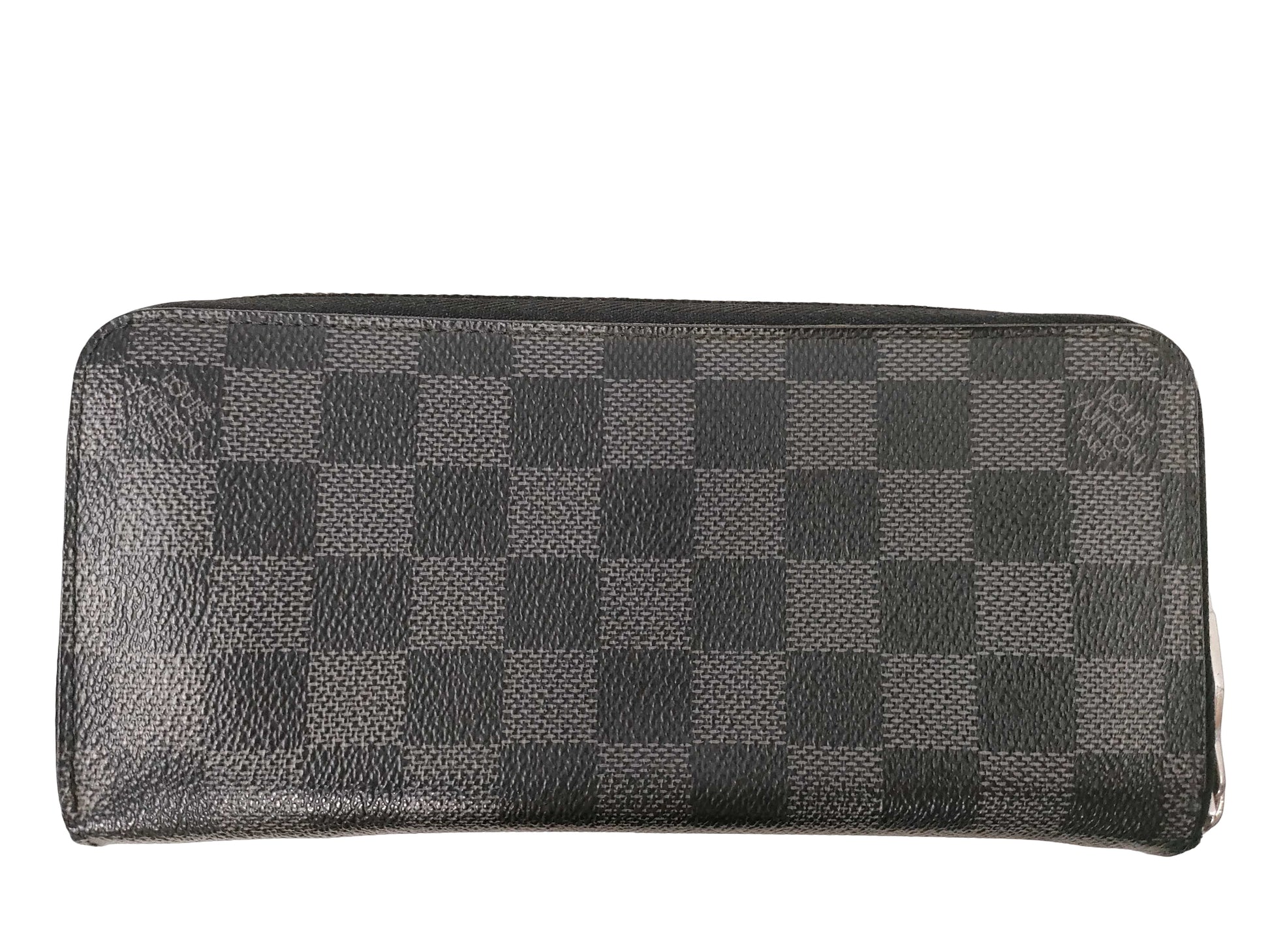 Louis Vuitton Zippy Organizer Damier Graphite, Black, Leather, Wallet