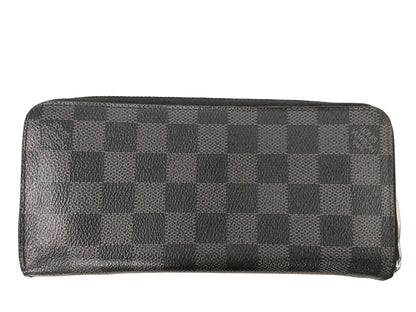 Louis Vuitton Zippy Organizer Damier Graphite, Black, Leather, Wallet
