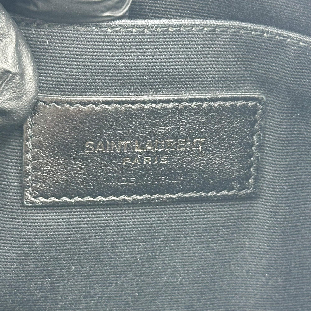 Saint Laurent Classic Monogram Zip Crocodile Embossed Leather, Black, Leather, Clutch