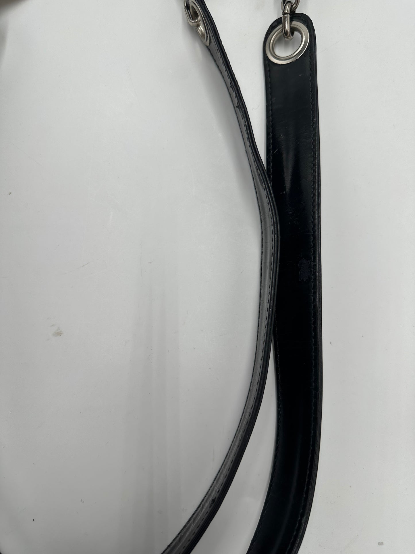 Chanel BLACK PATENT LEATHER HANDBAG diana, Black, Patent Leather, Shoulder Bag