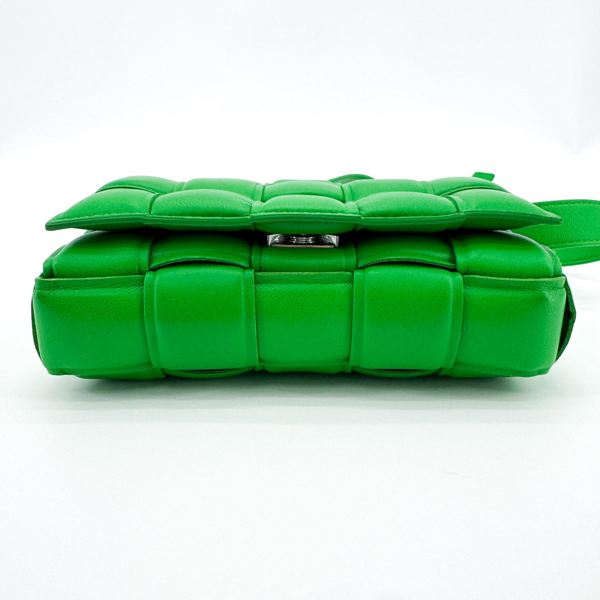 Bottega Veneta Cassette Padded Maxi Intrecciato Leather, Green, Leather, Crossbody Bag