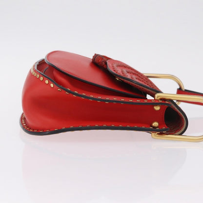 Chloe Hudson Whipstitch Leather, Red, Leather, Handbag