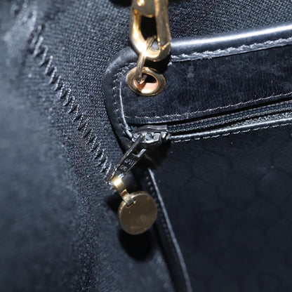 Christian Dior Vintage Honeycomb Canvas, Black, Canvas, Shoulder Bag