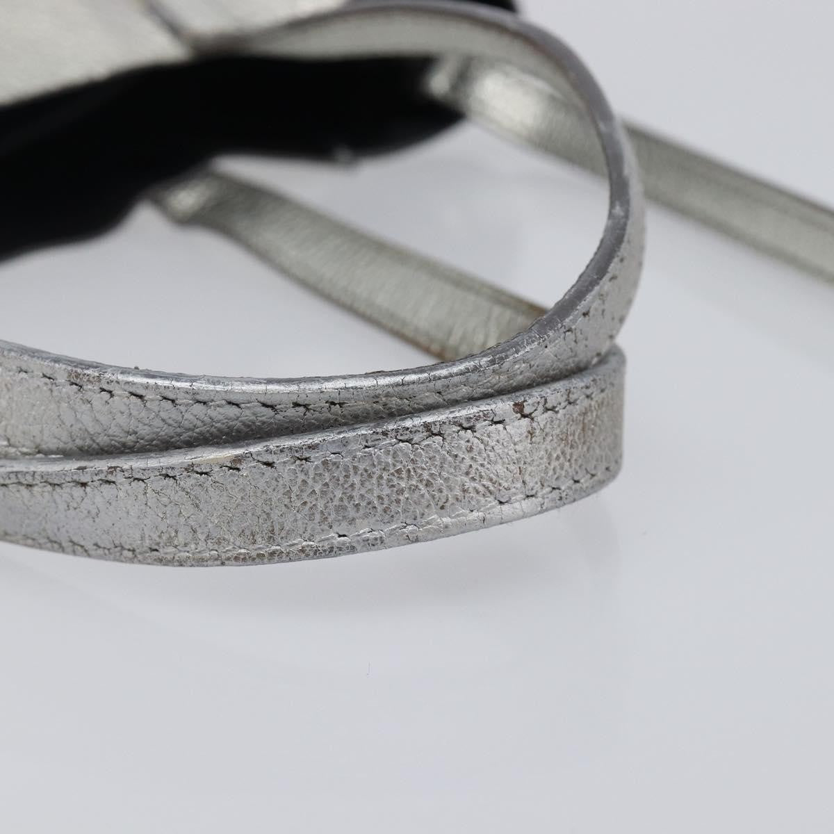 Balenciaga Everyday Glitter Leather, Silver, Leather, Tote Bag