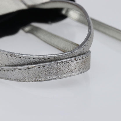Balenciaga Everyday Glitter Leather, Silver, Leather, Tote Bag