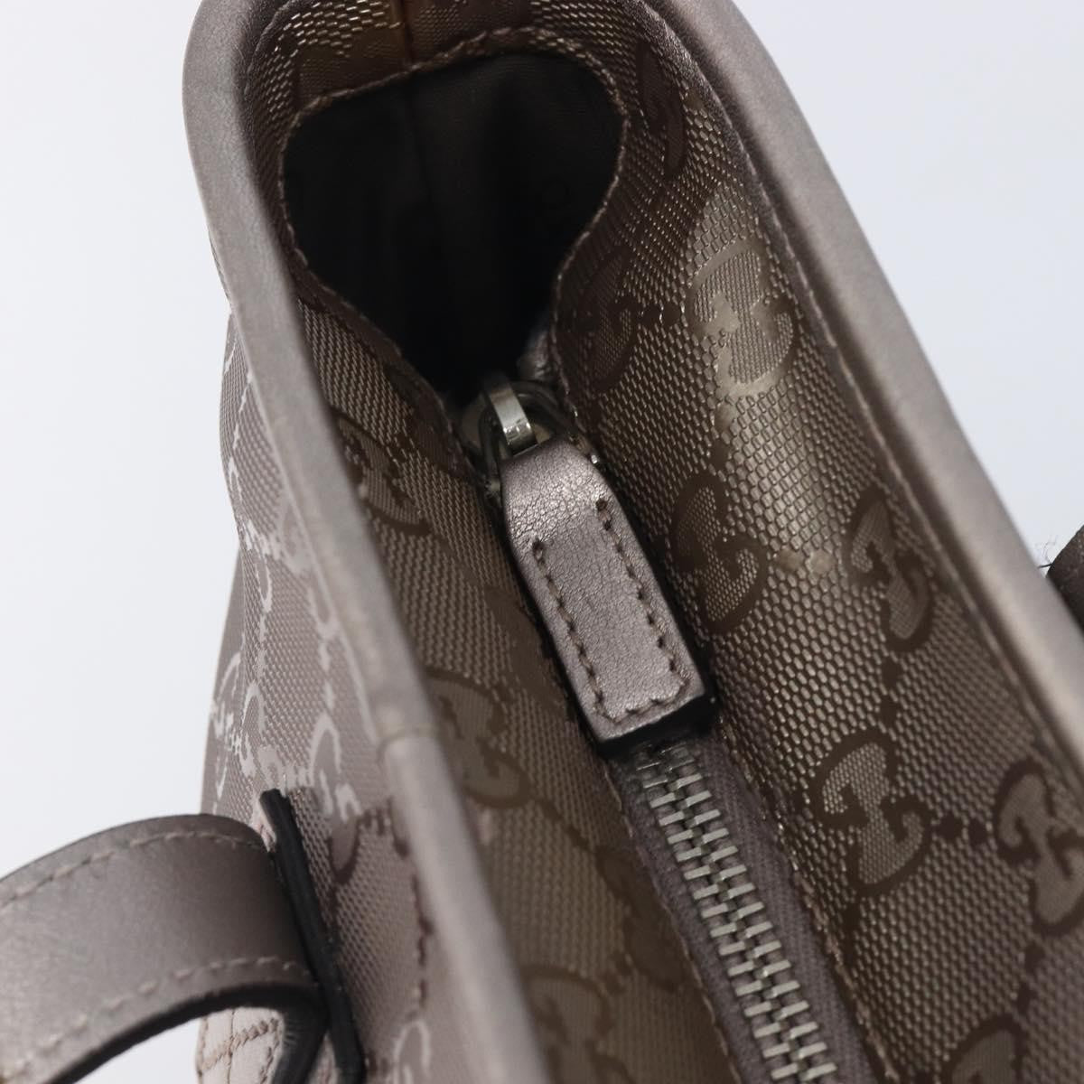 Gucci Tote GG Imprime, Silver, Canvas, Tote Bag