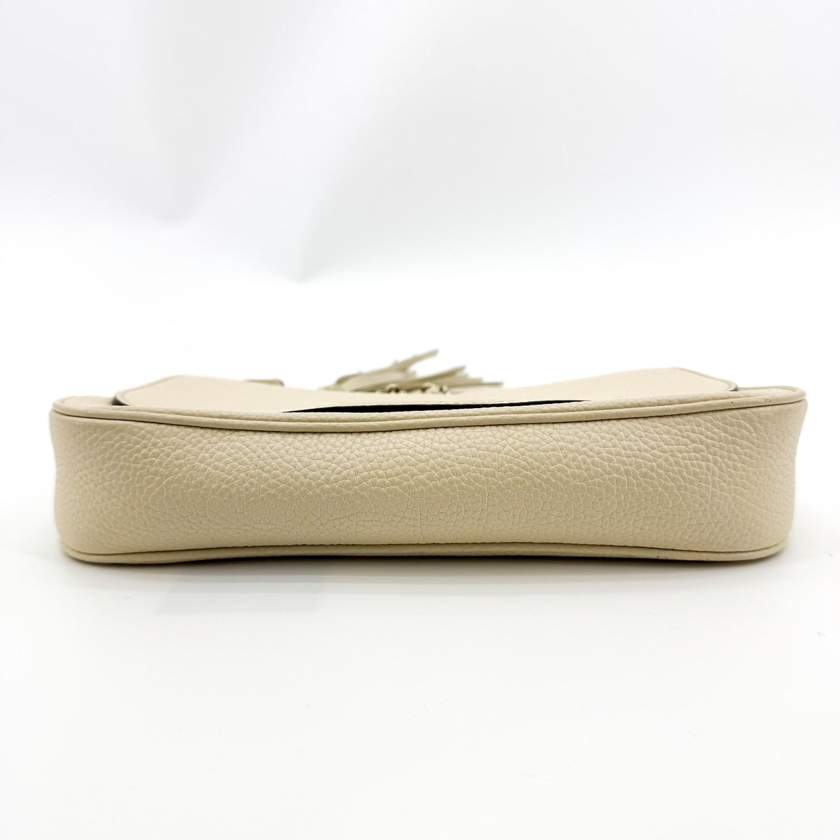 Gucci Soho Chain Leather, Beige, Leather, Crossbody Bag