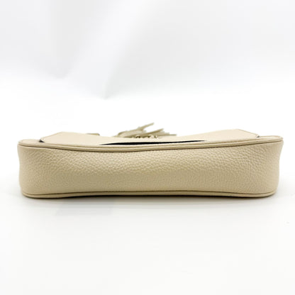 Gucci Soho Chain Leather, Beige, Leather, Crossbody Bag