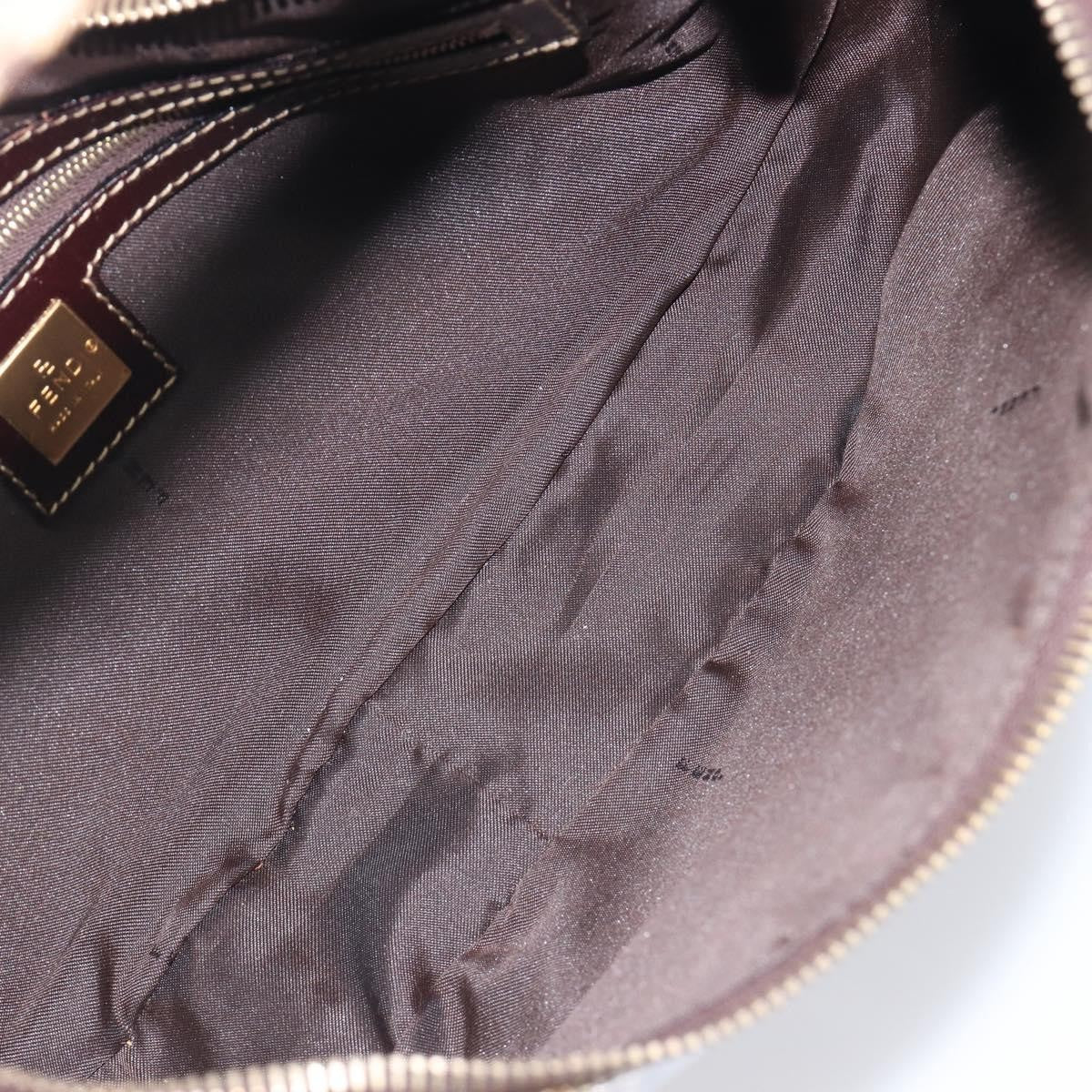 Fendi Zucchino Canvas Mamma Baguette Canvas, Brown, Canvas, Shoulder Bag