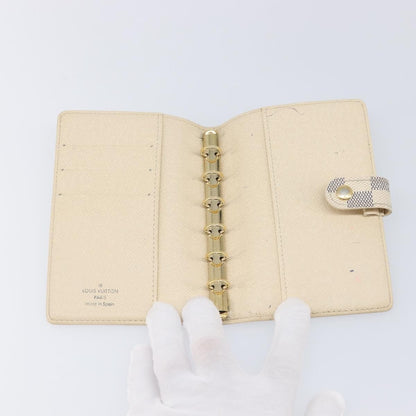 Louis Vuitton Ring Agenda Cover Damier, Beige, Canvas, Briefcase