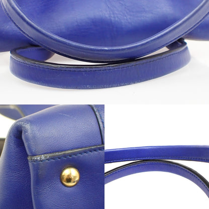 Salvatore Ferragamo Sookie Satchel Leather, Blue, Leather, Handbag