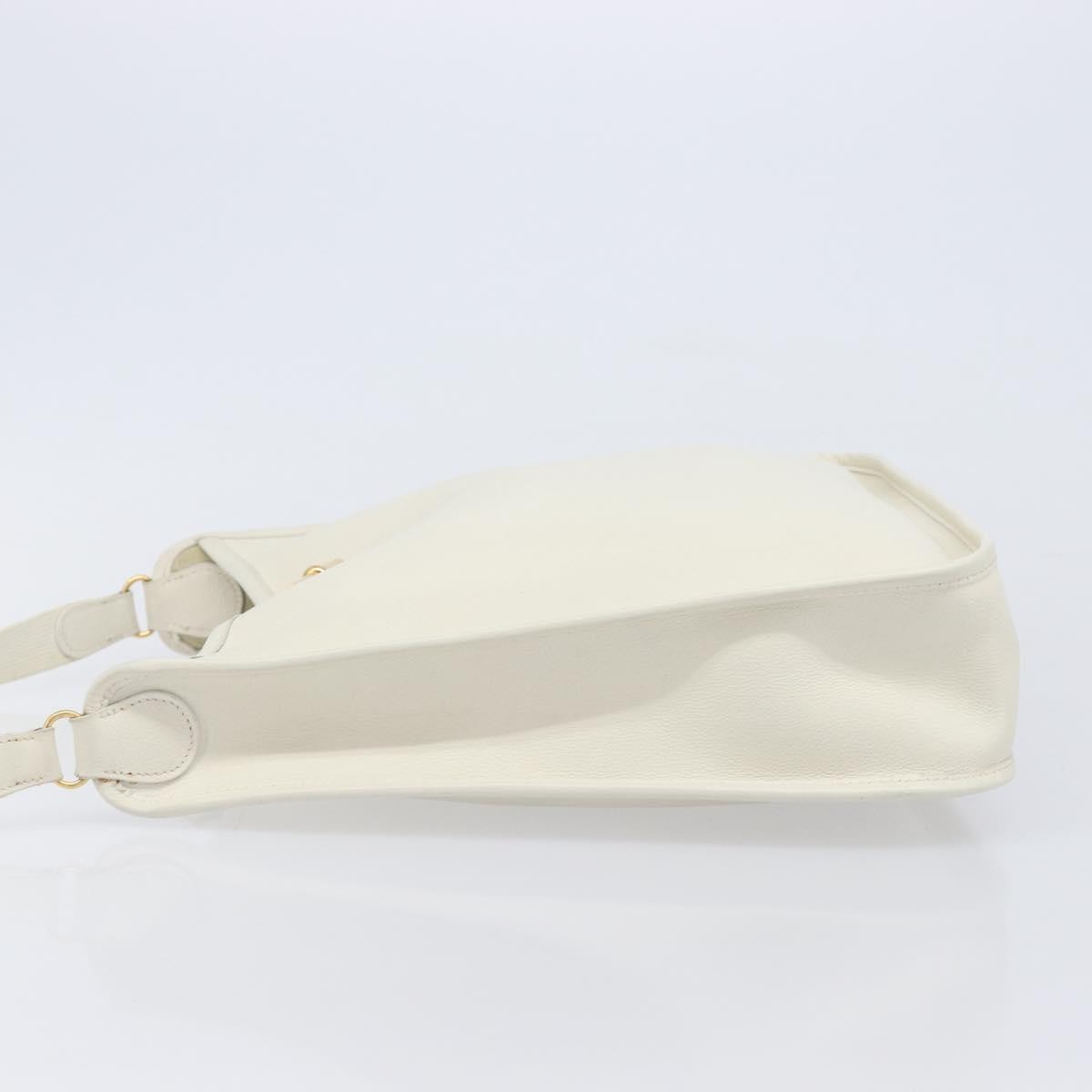 Hermes Vespa Courchevel, White, Leather, Shoulder Bag