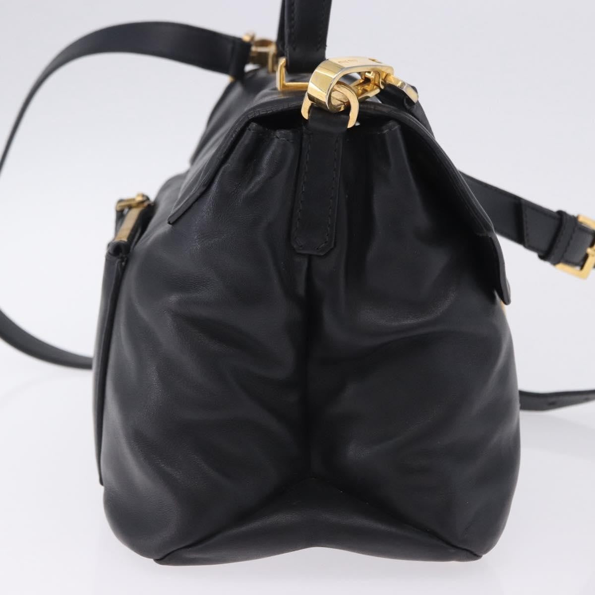 Miu Miu Beau Top Handle Leather, Black, Leather, Handbag