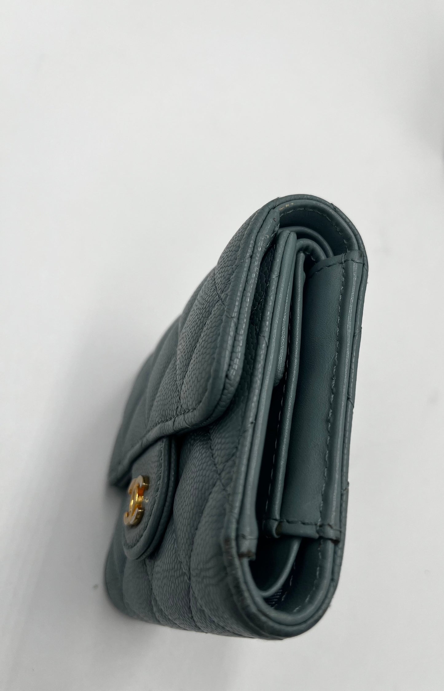 Chanel Coco Boy Flap Wallet Quilted Aged Calfskin, Black, Calfskin, Wallet