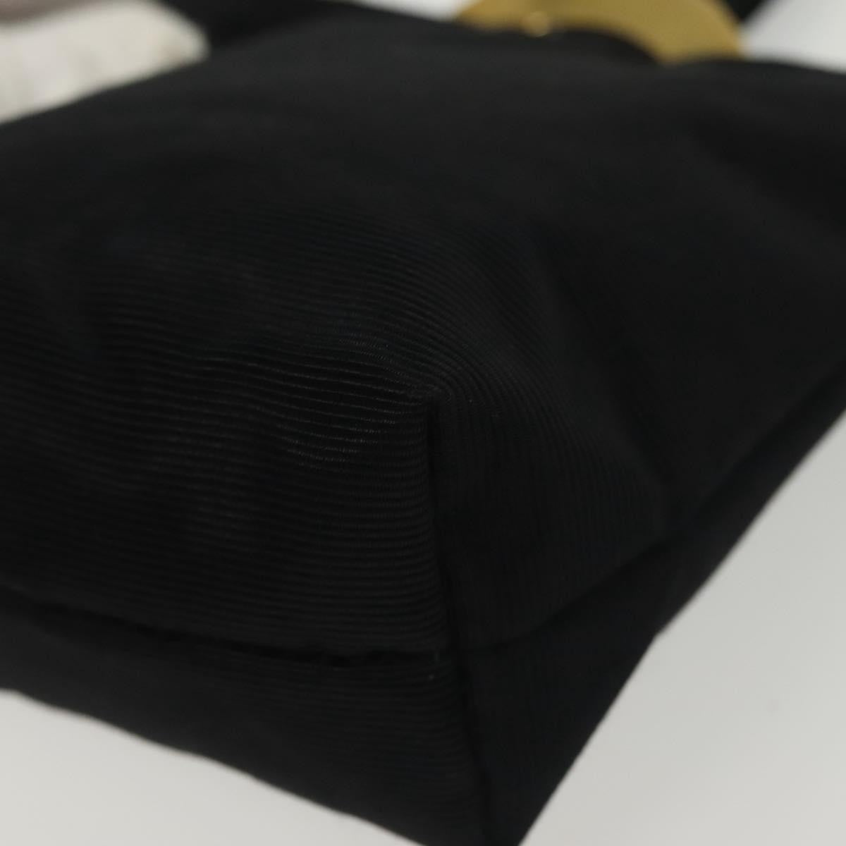 Celine Circle Logo Pouch Nylon, Black, Nylon, Clutch